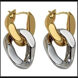 New 925 Sterling Gold & Silver Knot Hook Earrings